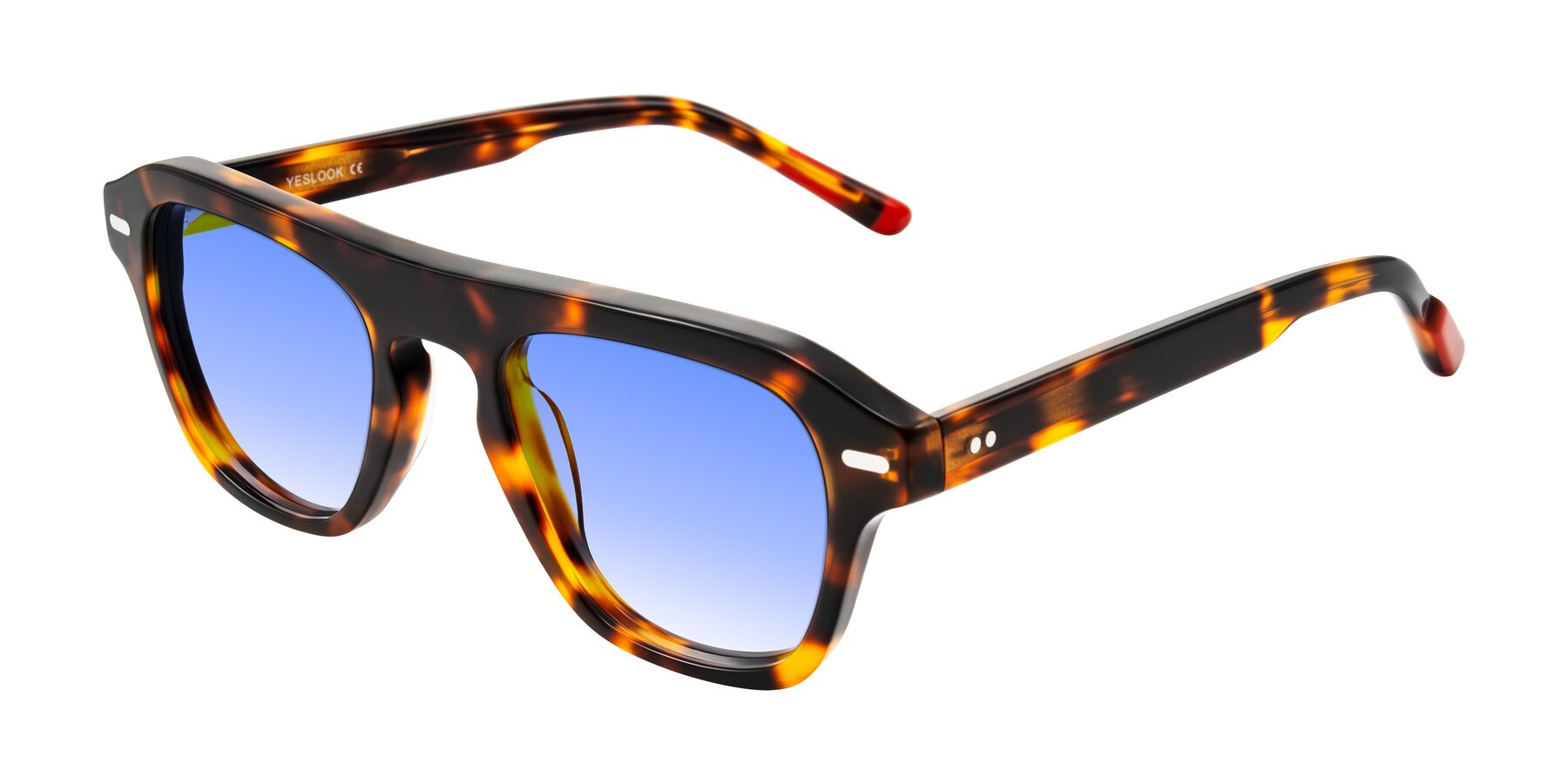 Angle of Fortalux in Tortoise with Blue Gradient Lenses