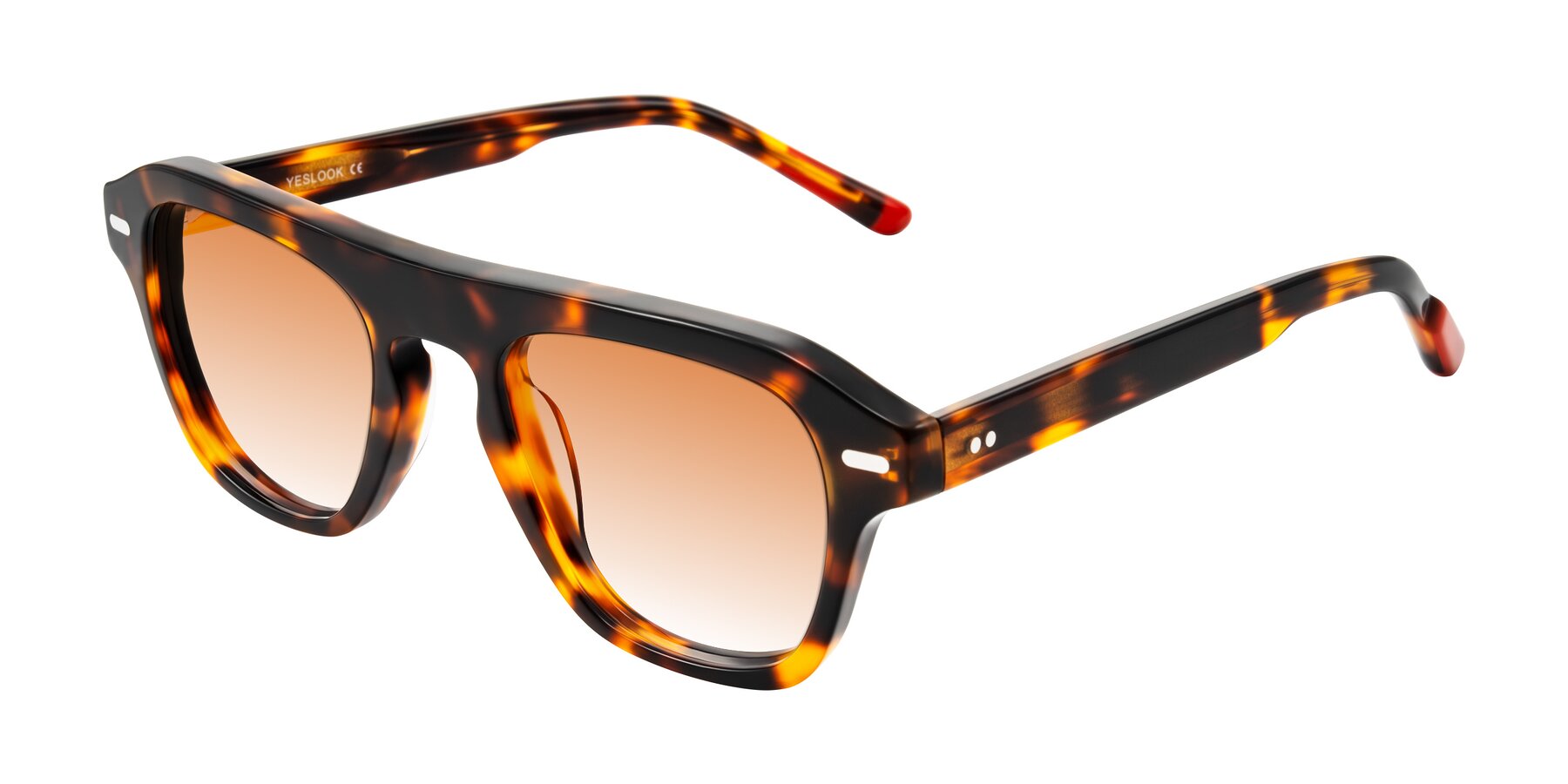 Angle of Fortalux in Tortoise with Orange Gradient Lenses
