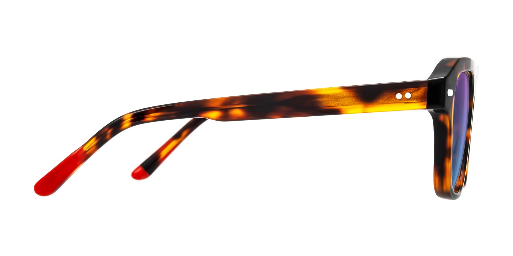 Side of Fortalux in Tortoise with Purple / Blue Gradient Lenses