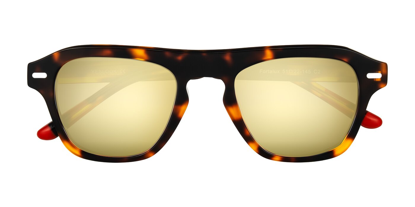 Fortalux - Tortoise Flash Mirrored Sunglasses