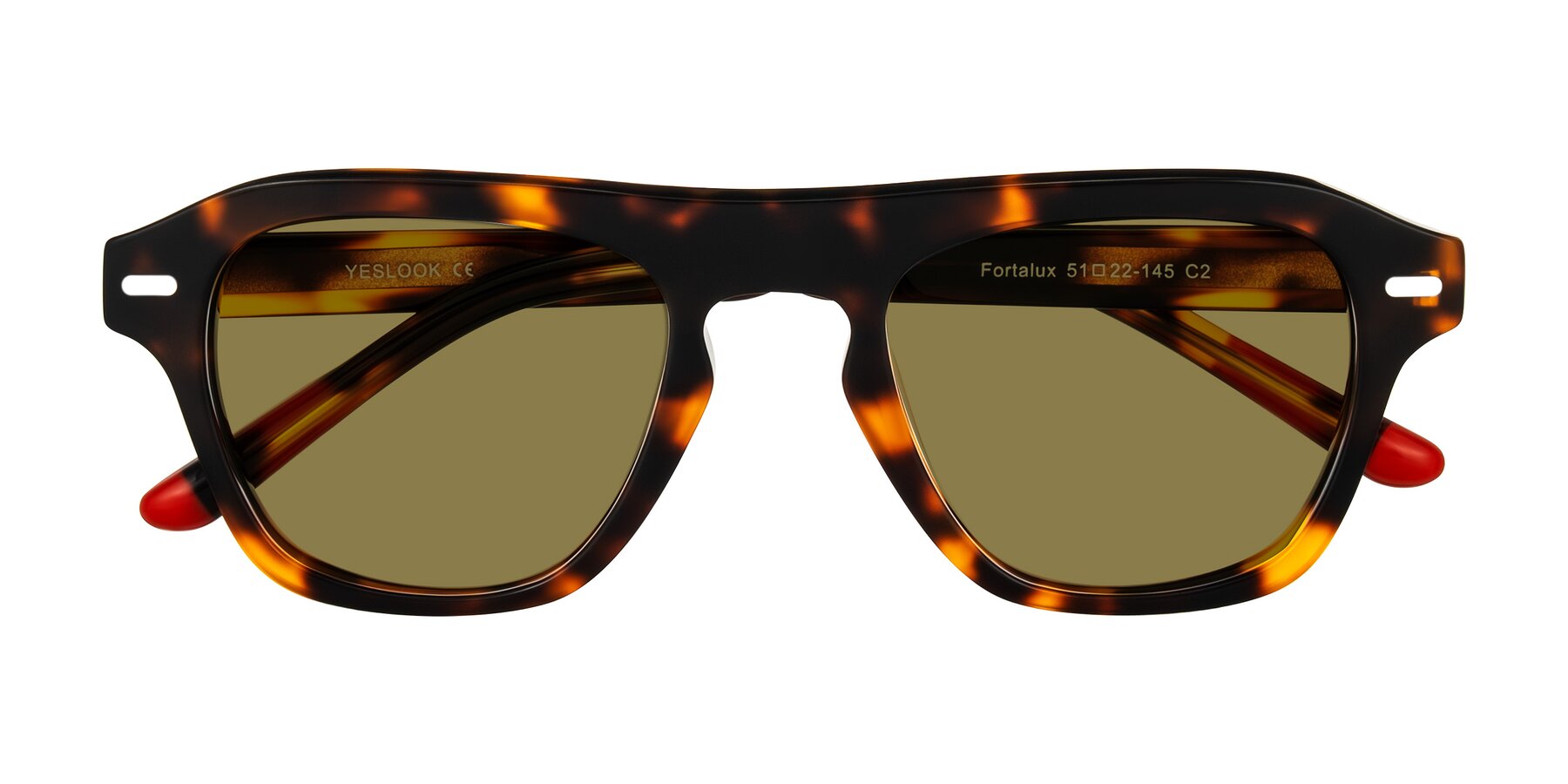 Folded Front of Fortalux in Tortoise with Brown Polarized Lenses