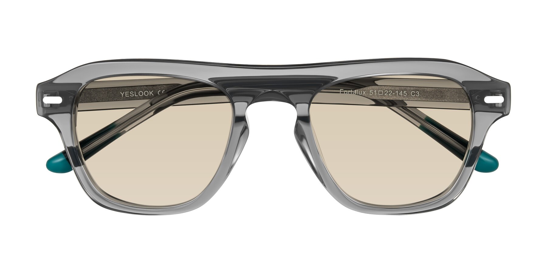 Folded Front of Fortalux in Gray with Light Brown Tinted Lenses
