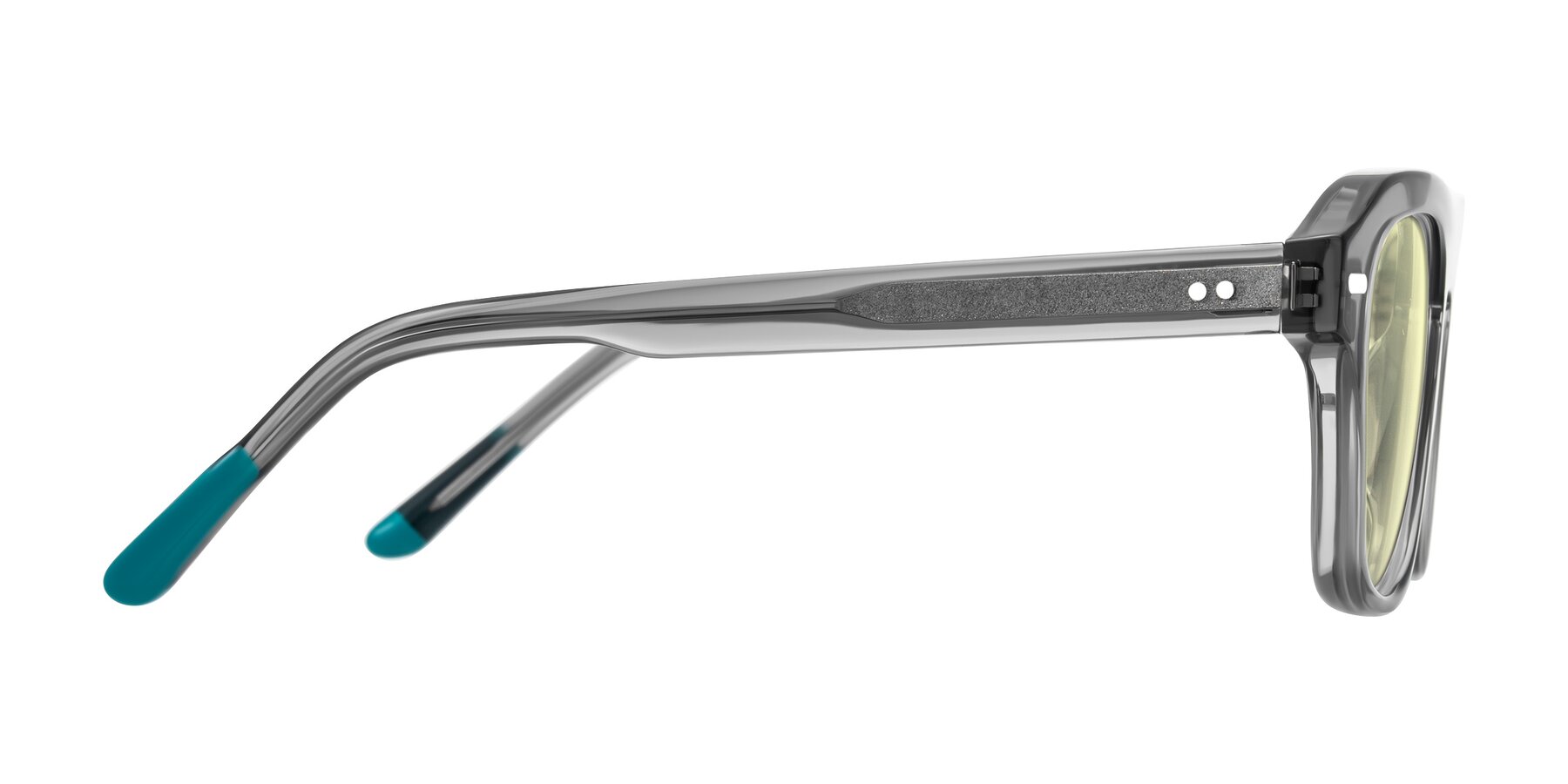 Side of Fortalux in Gray with Light Yellow Tinted Lenses