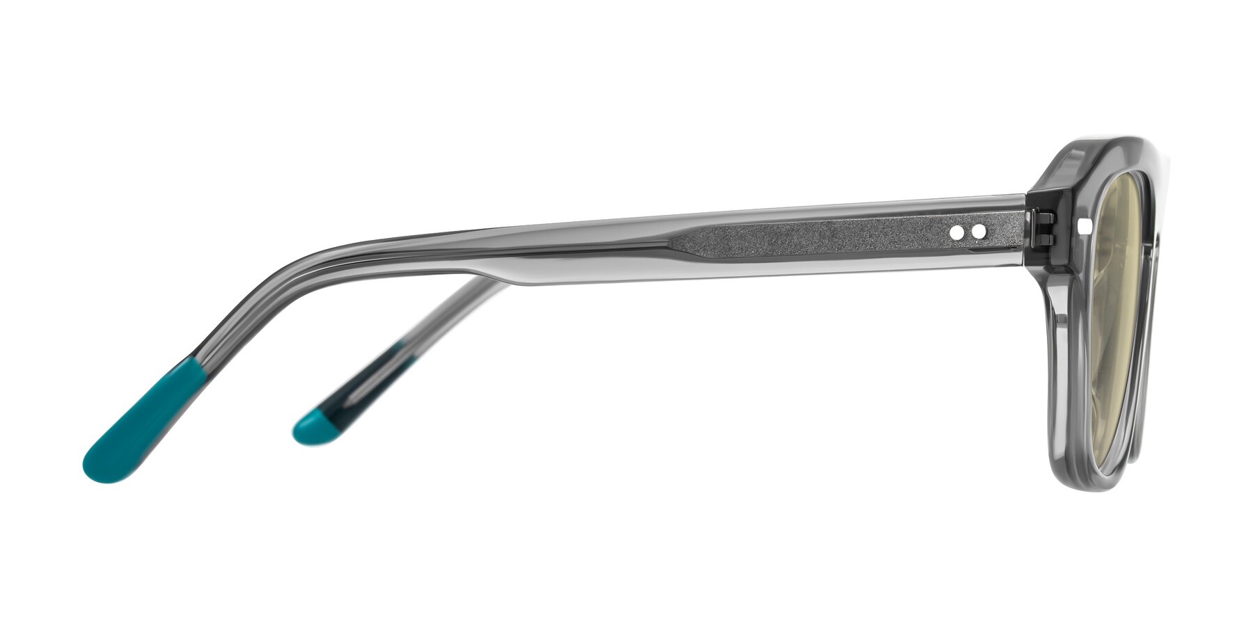 Side of Fortalux in Gray with Light Champagne Tinted Lenses
