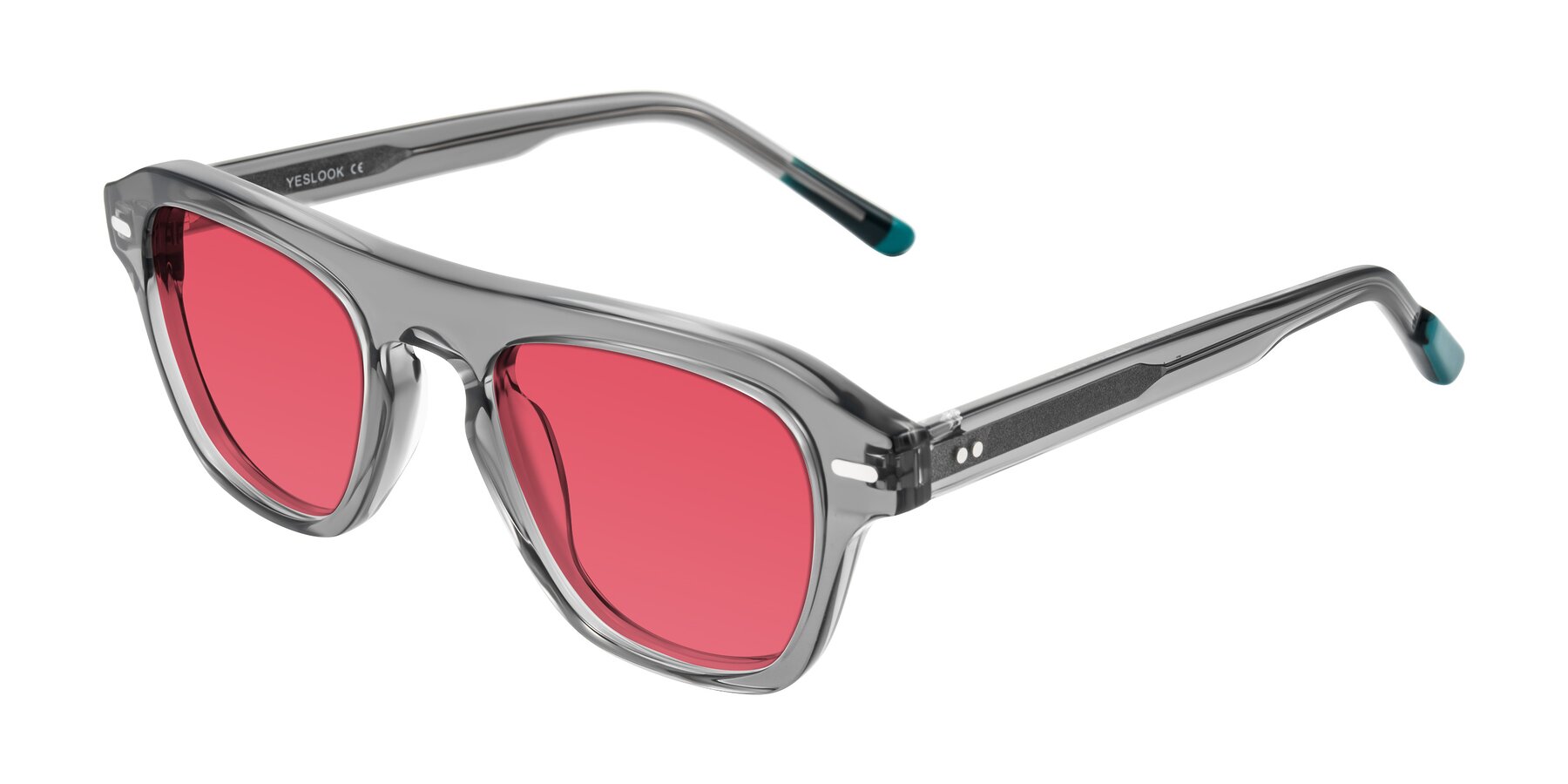 Angle of Fortalux in Gray with Red Tinted Lenses