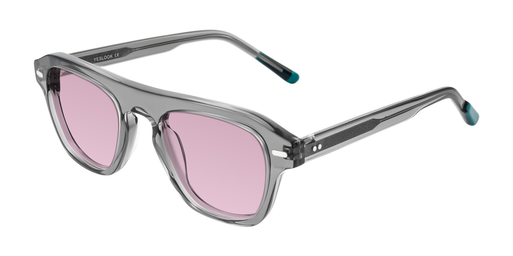 Angle of Fortalux in Gray with Light Wine Tinted Lenses