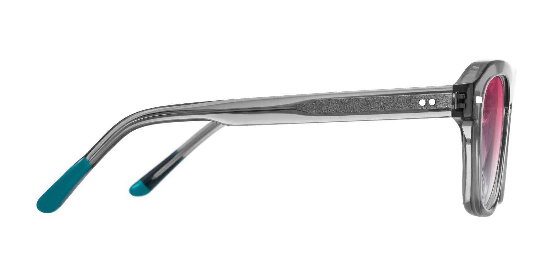 Side of Fortalux in Gray with Pink Gradient Lenses