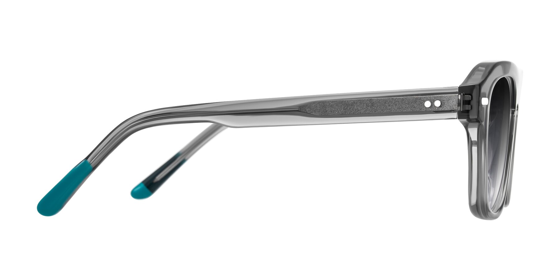 Side of Fortalux in Gray with Gray Gradient Lenses