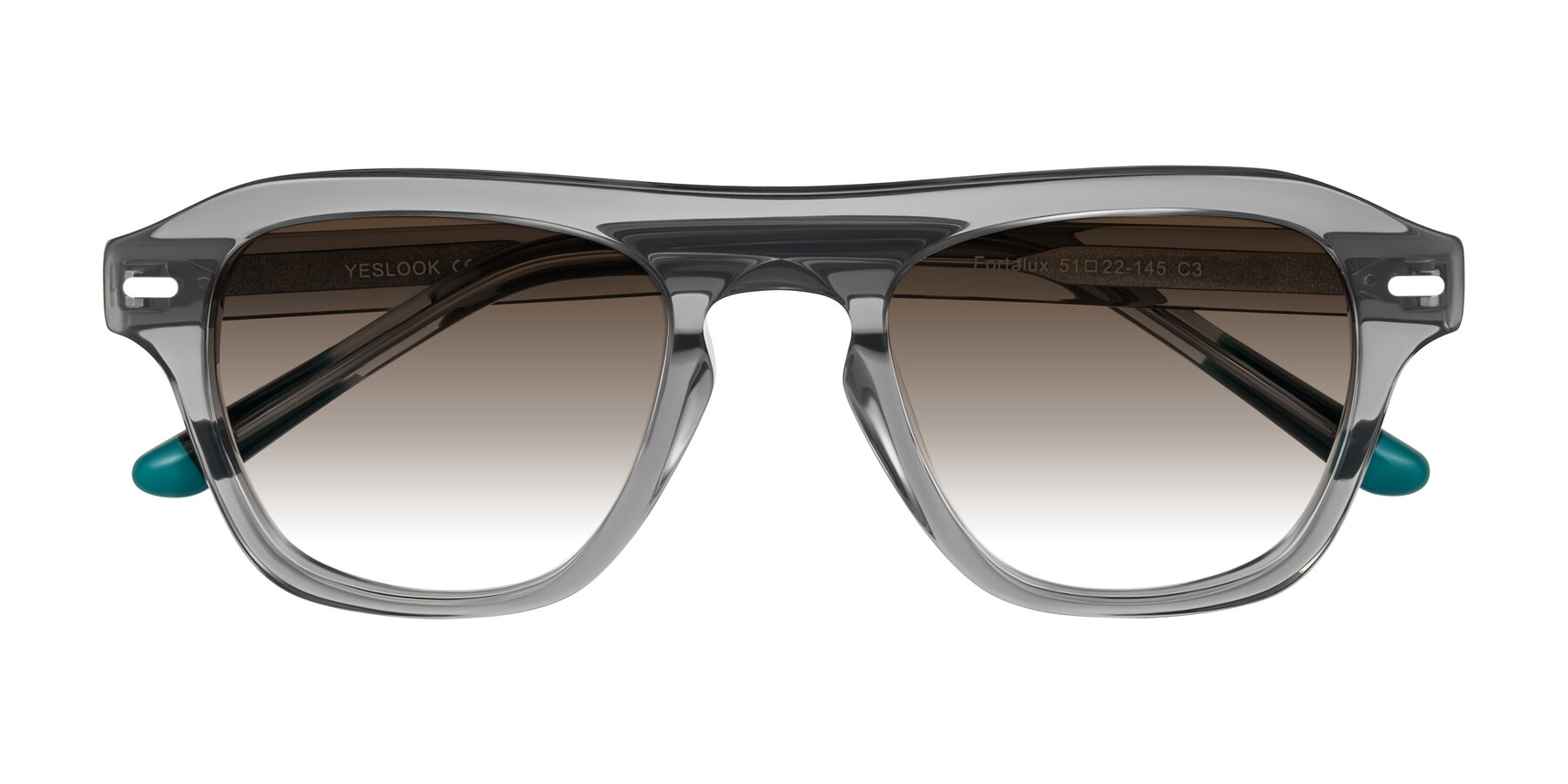 Folded Front of Fortalux in Gray with Brown Gradient Lenses