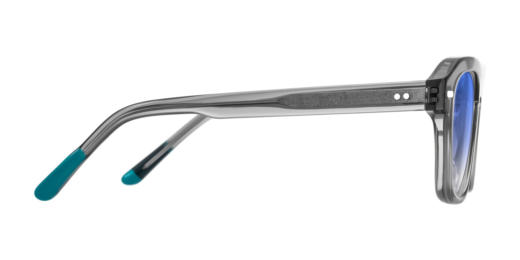 Side of Fortalux in Gray with Blue Gradient Lenses