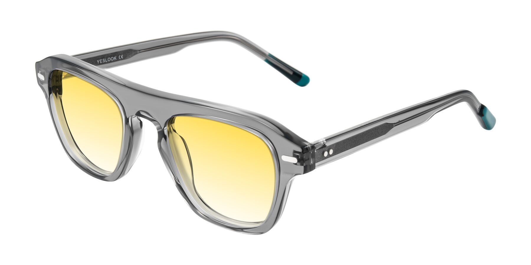 Angle of Fortalux in Gray with Yellow Gradient Lenses