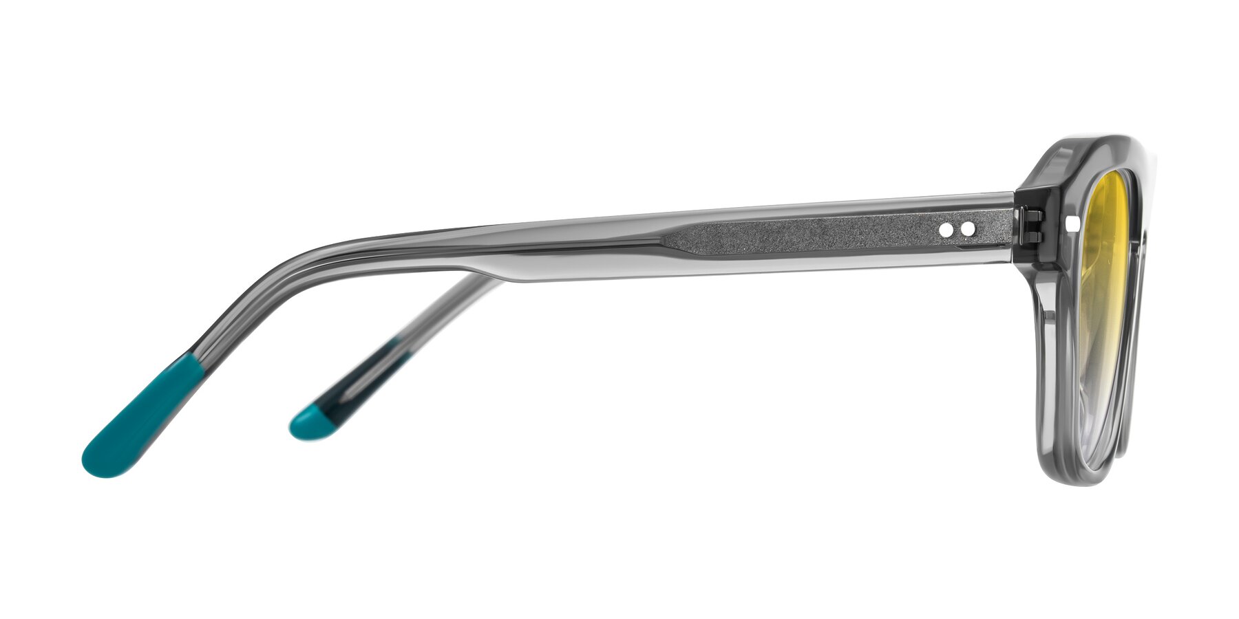 Side of Fortalux in Gray with Yellow Gradient Lenses