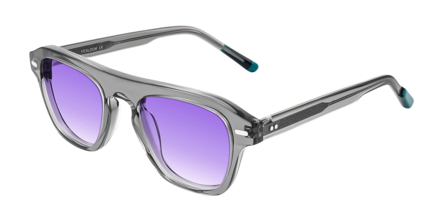 Angle of Fortalux in Gray with Purple Gradient Lenses