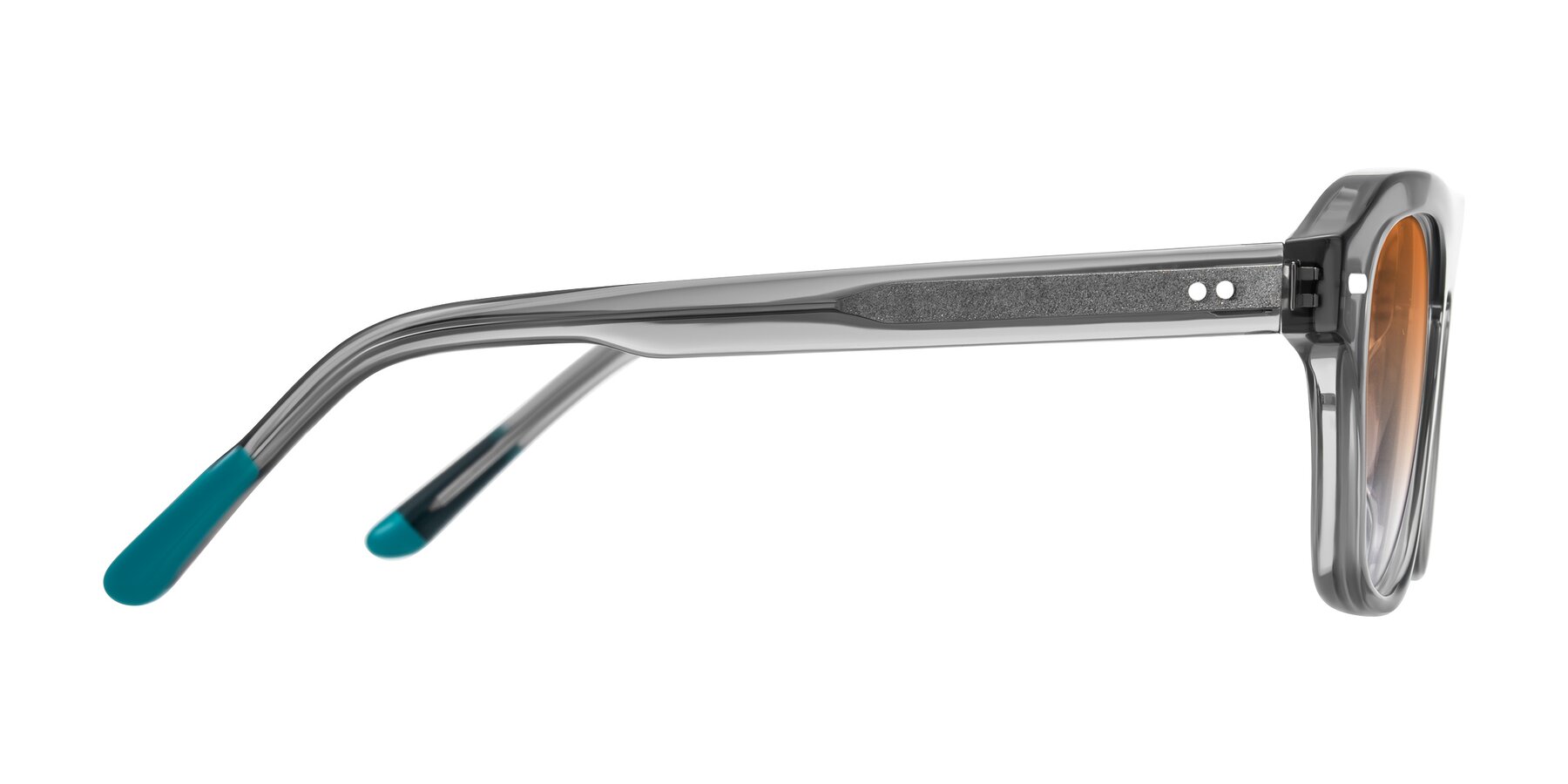 Side of Fortalux in Gray with Orange Gradient Lenses