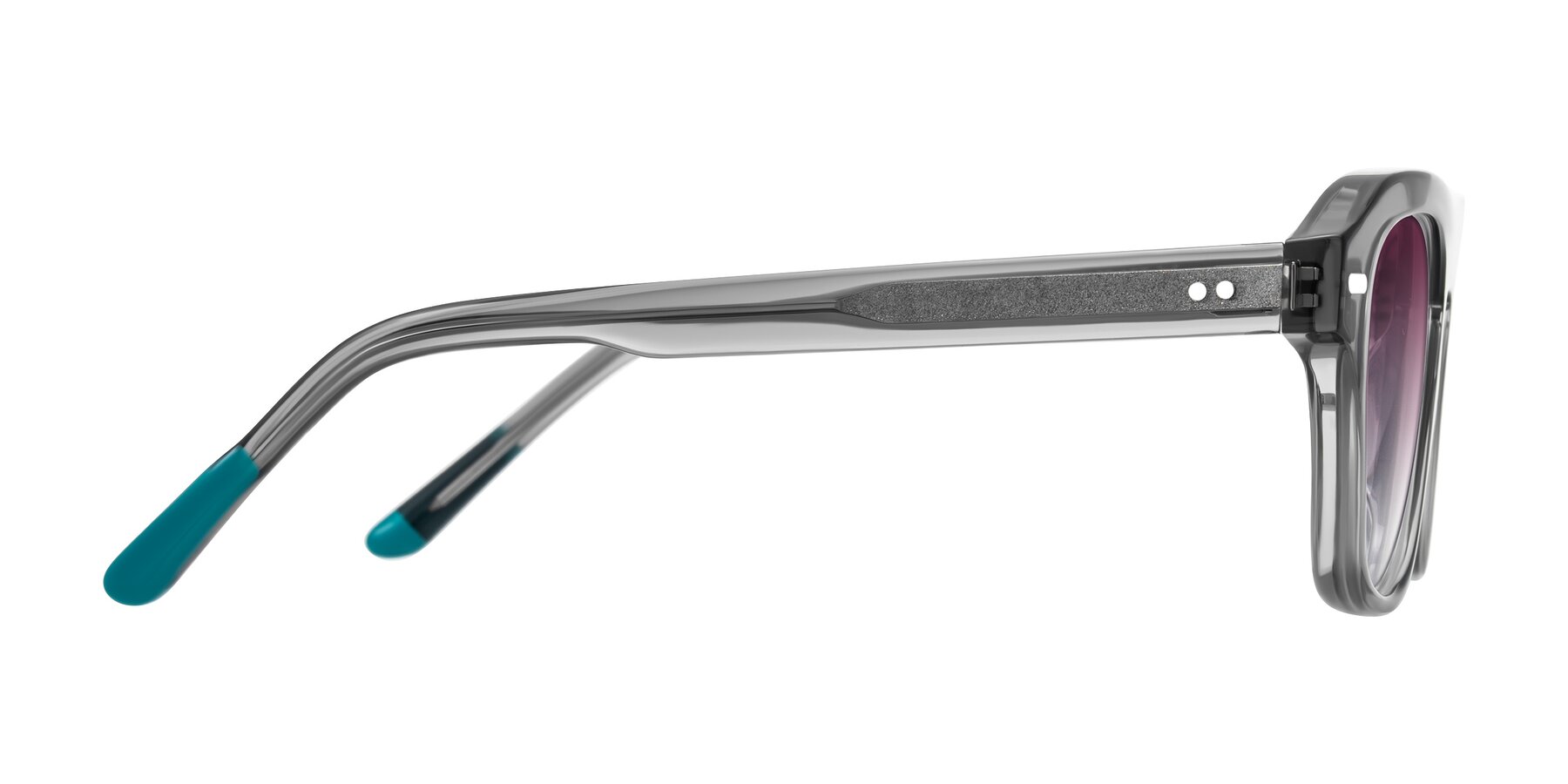 Side of Fortalux in Gray with Wine Gradient Lenses