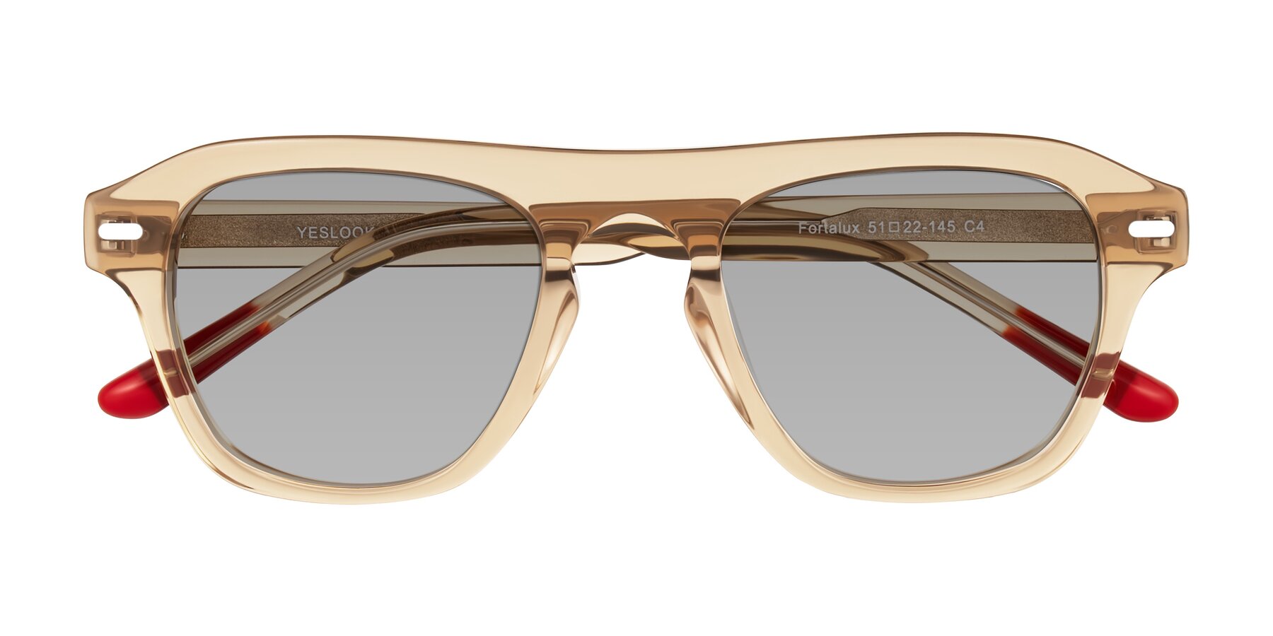 Folded Front of Fortalux in Amber with Light Gray Tinted Lenses