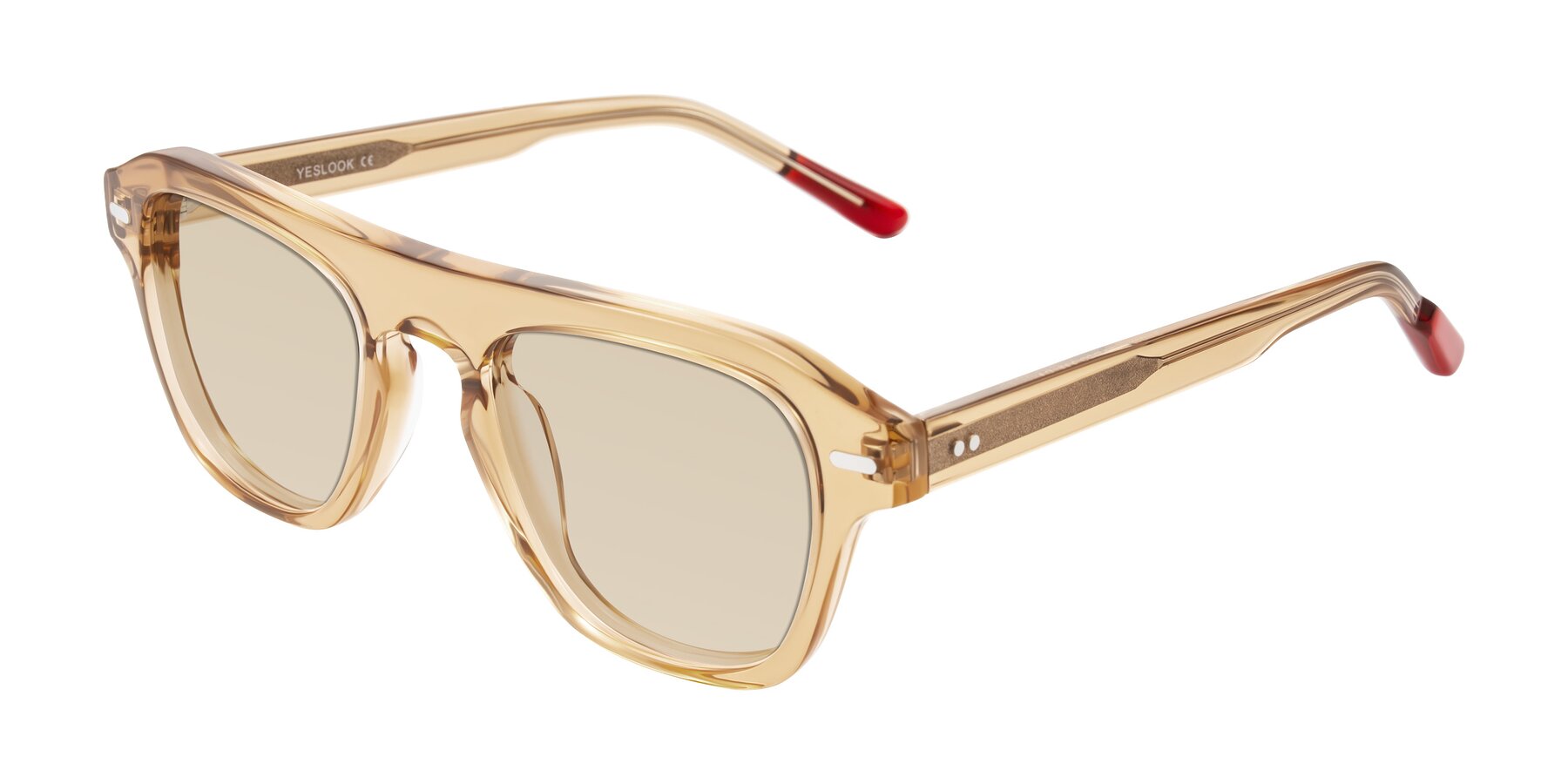 Angle of Fortalux in Amber with Light Brown Tinted Lenses