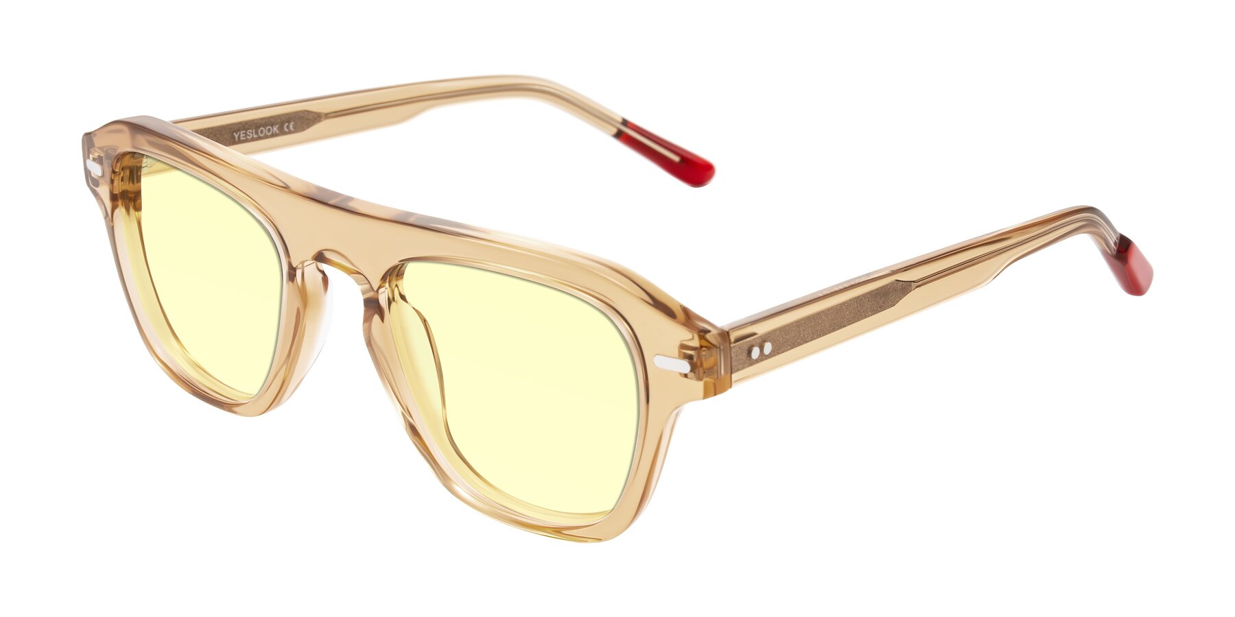 Angle of Fortalux in Amber with Light Yellow Tinted Lenses