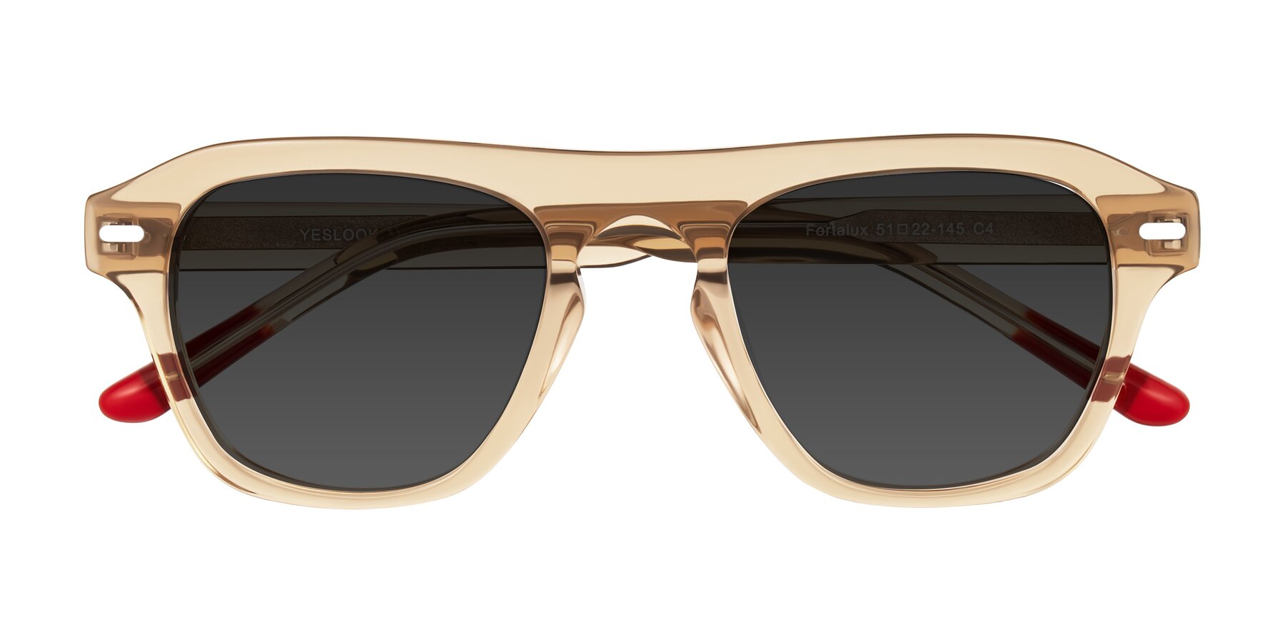 Folded Front of Fortalux in Amber with Gray Tinted Lenses