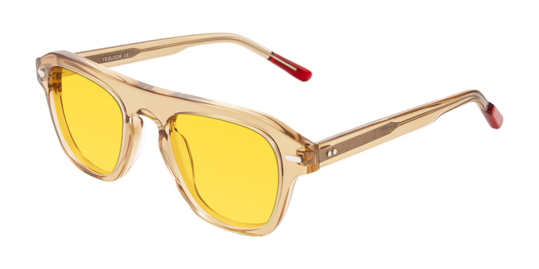 Angle of Fortalux in Amber with Yellow Tinted Lenses