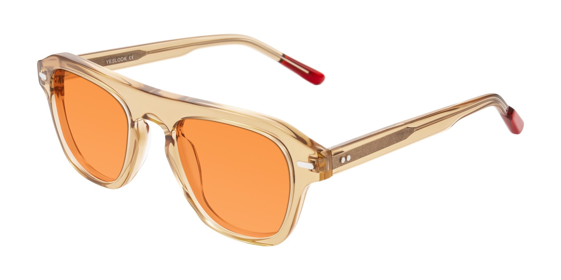 Angle of Fortalux in Amber with Orange Tinted Lenses