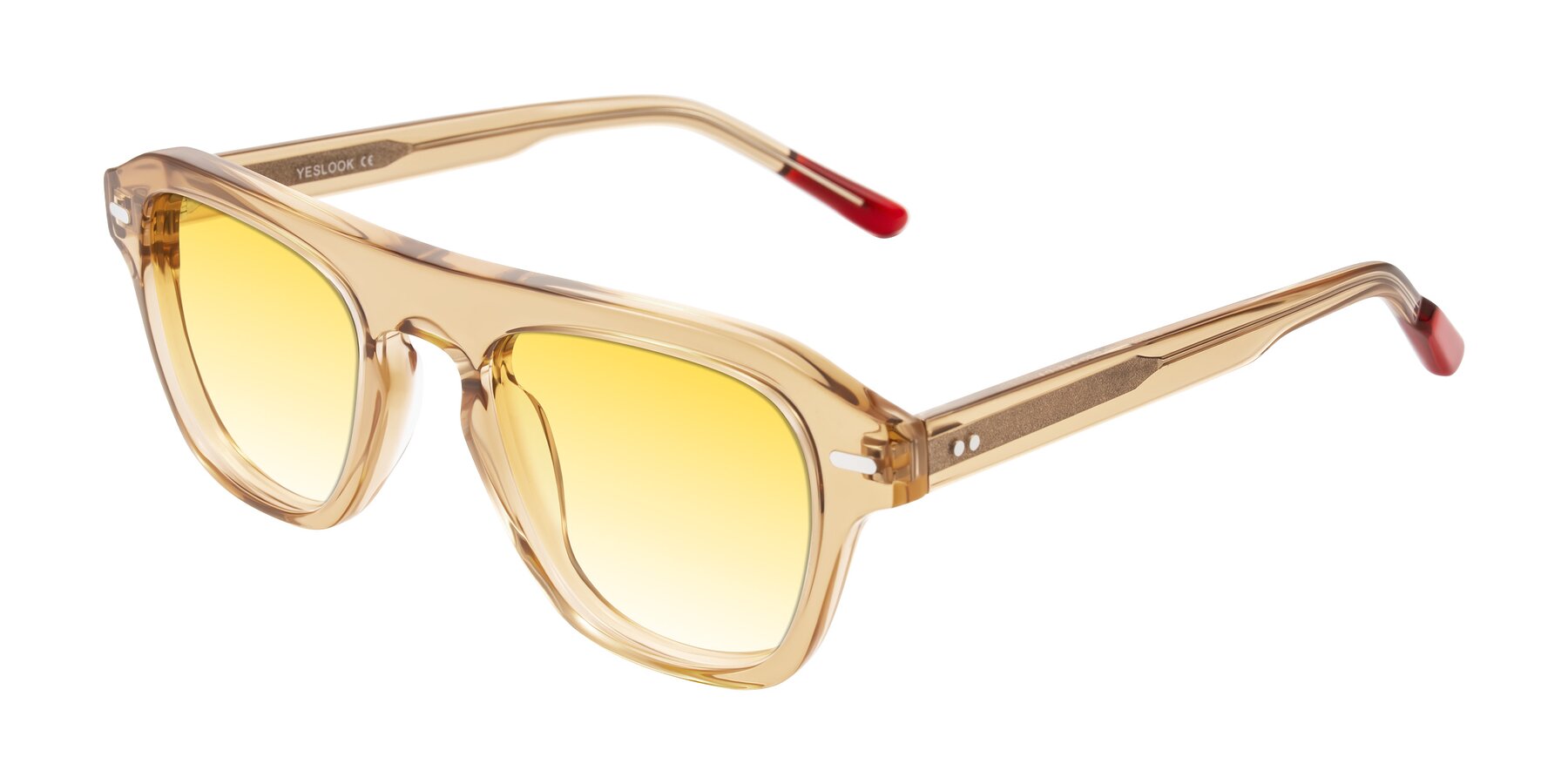 Angle of Fortalux in Amber with Yellow Gradient Lenses