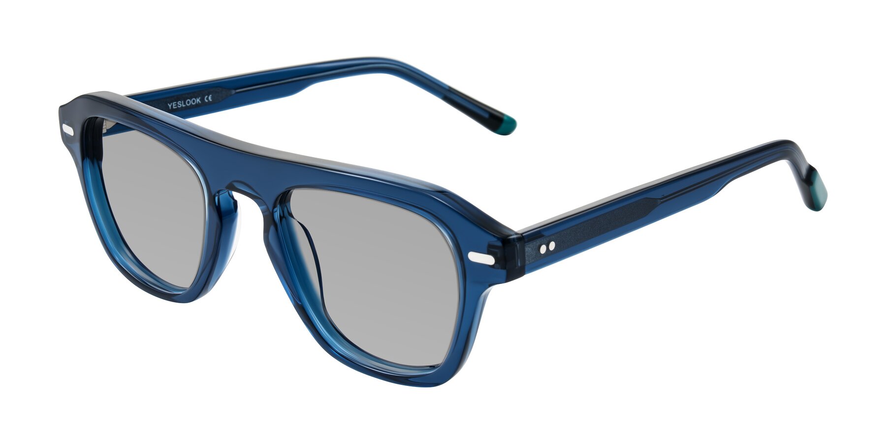 Angle of Fortalux in Blue with Light Gray Tinted Lenses