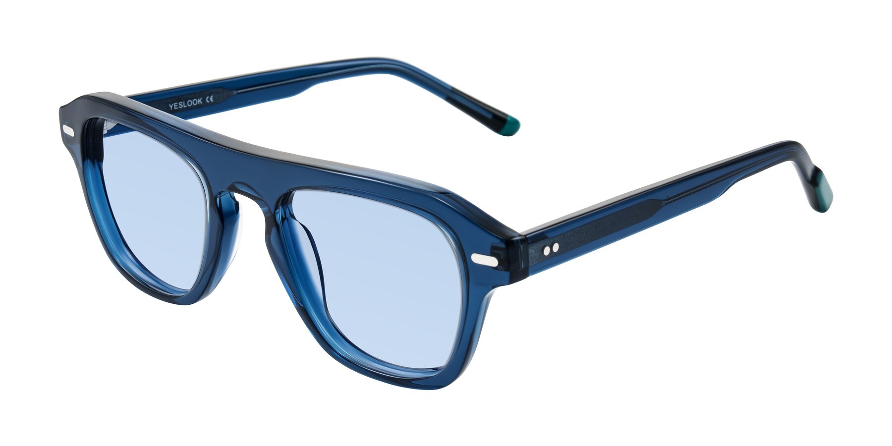 Angle of Fortalux in Blue with Light Blue Tinted Lenses