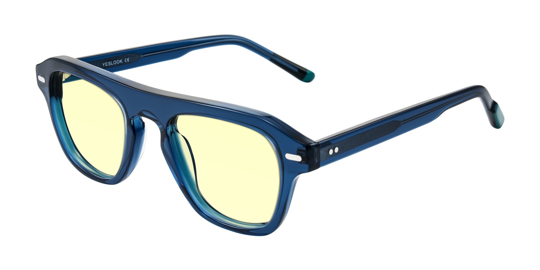 Angle of Fortalux in Blue with Light Yellow Tinted Lenses