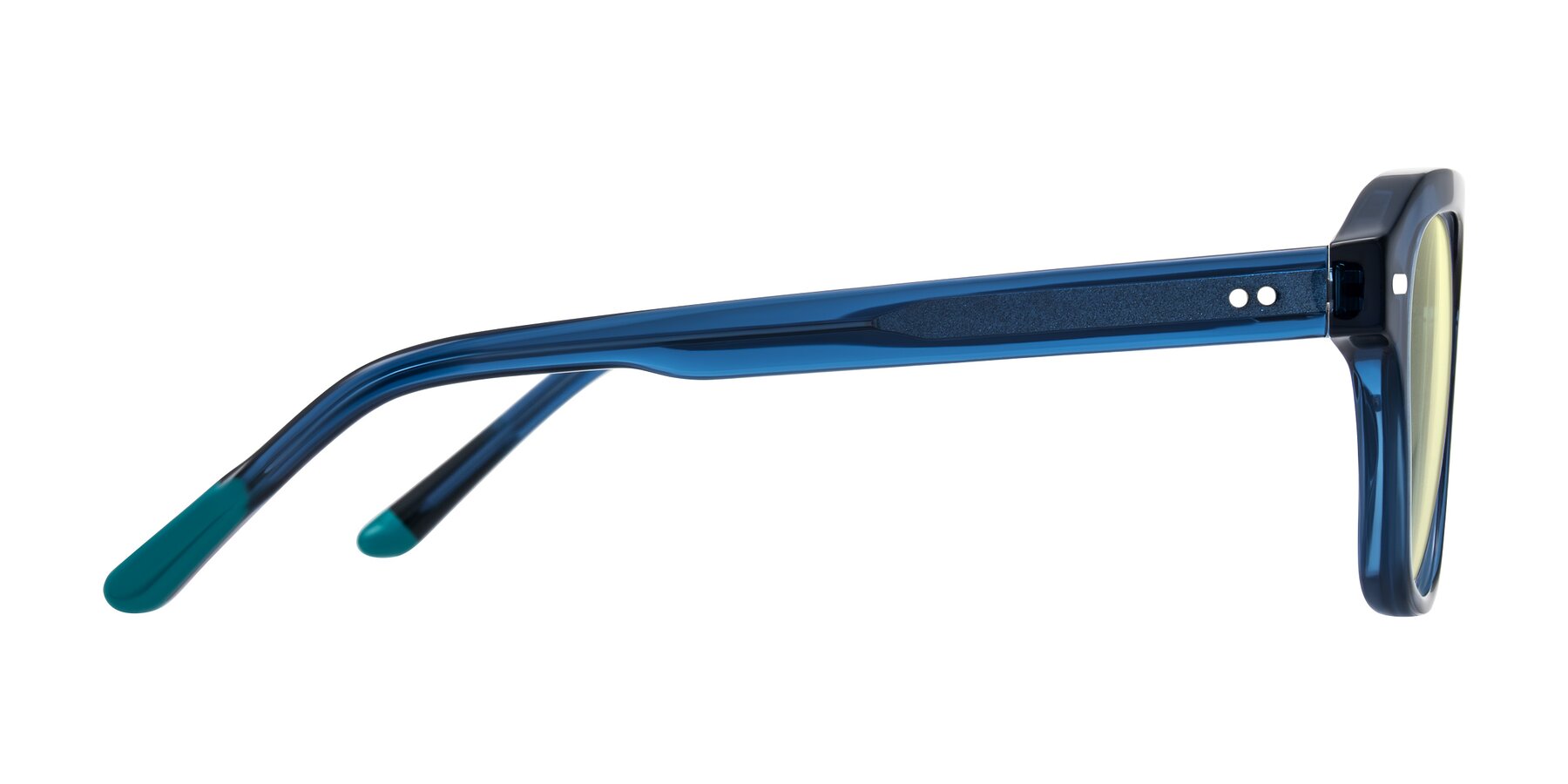 Side of Fortalux in Blue with Light Yellow Tinted Lenses