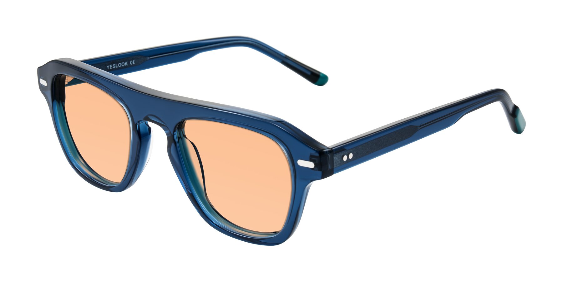 Angle of Fortalux in Blue with Light Orange Tinted Lenses