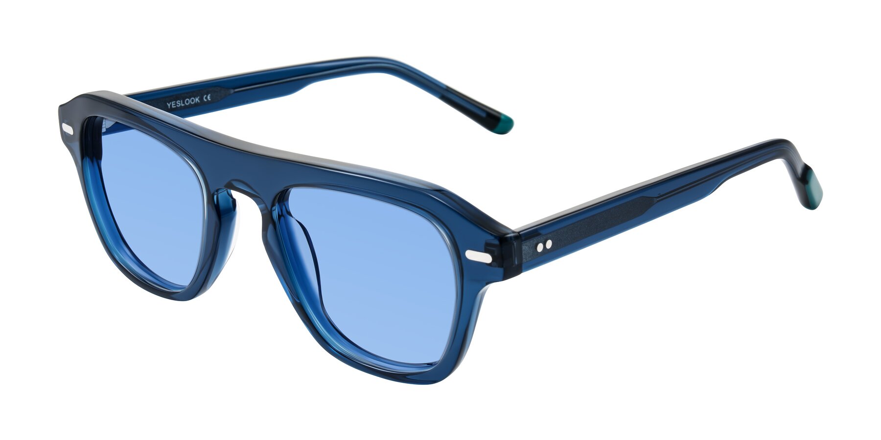 Angle of Fortalux in Blue with Medium Blue Tinted Lenses