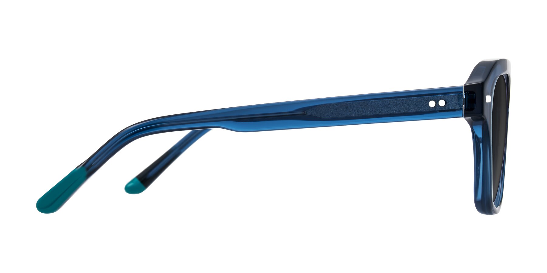 Side of Fortalux in Blue with Gray Tinted Lenses