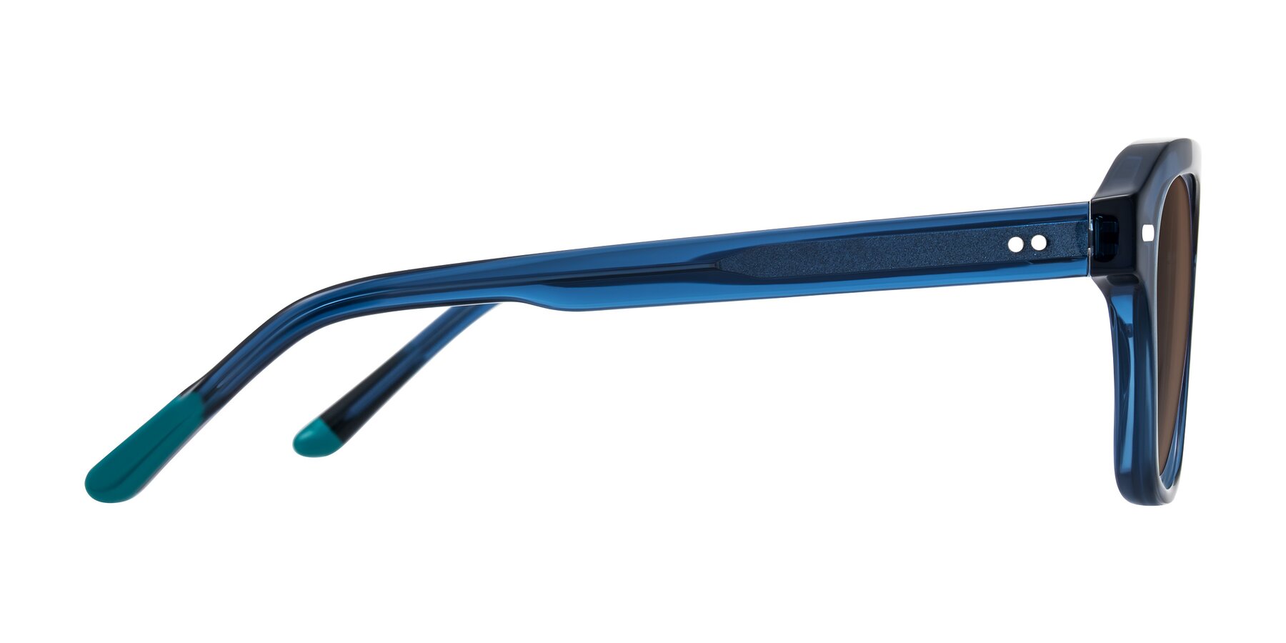 Side of Fortalux in Blue with Brown Tinted Lenses