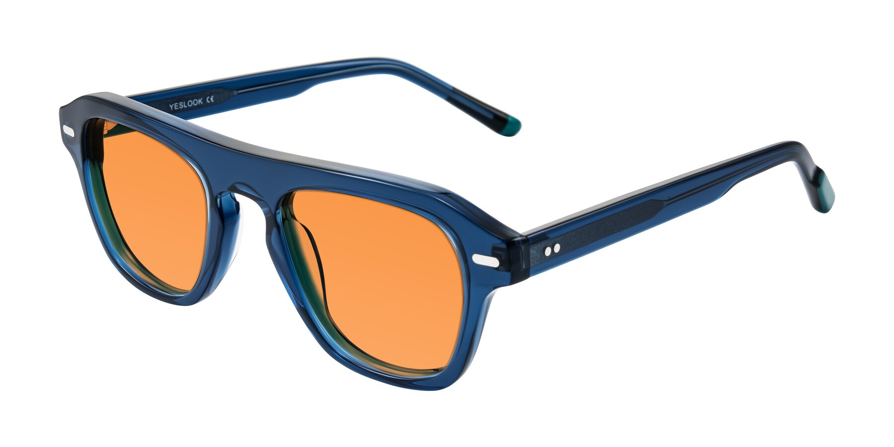 Angle of Fortalux in Blue with Orange Tinted Lenses