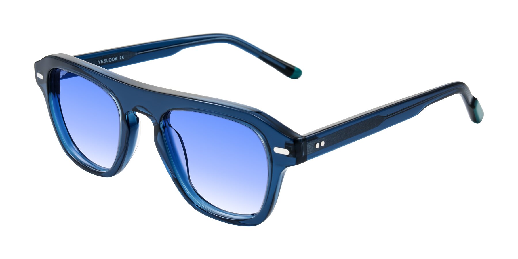 Angle of Fortalux in Blue with Blue Gradient Lenses