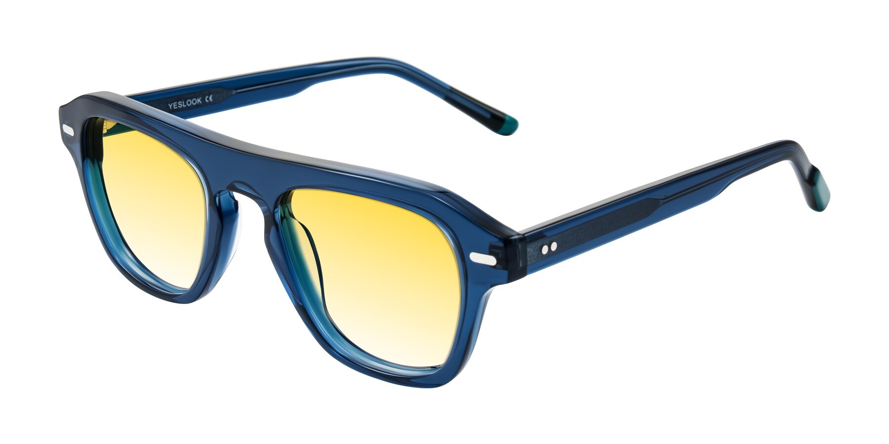 Angle of Fortalux in Blue with Yellow Gradient Lenses
