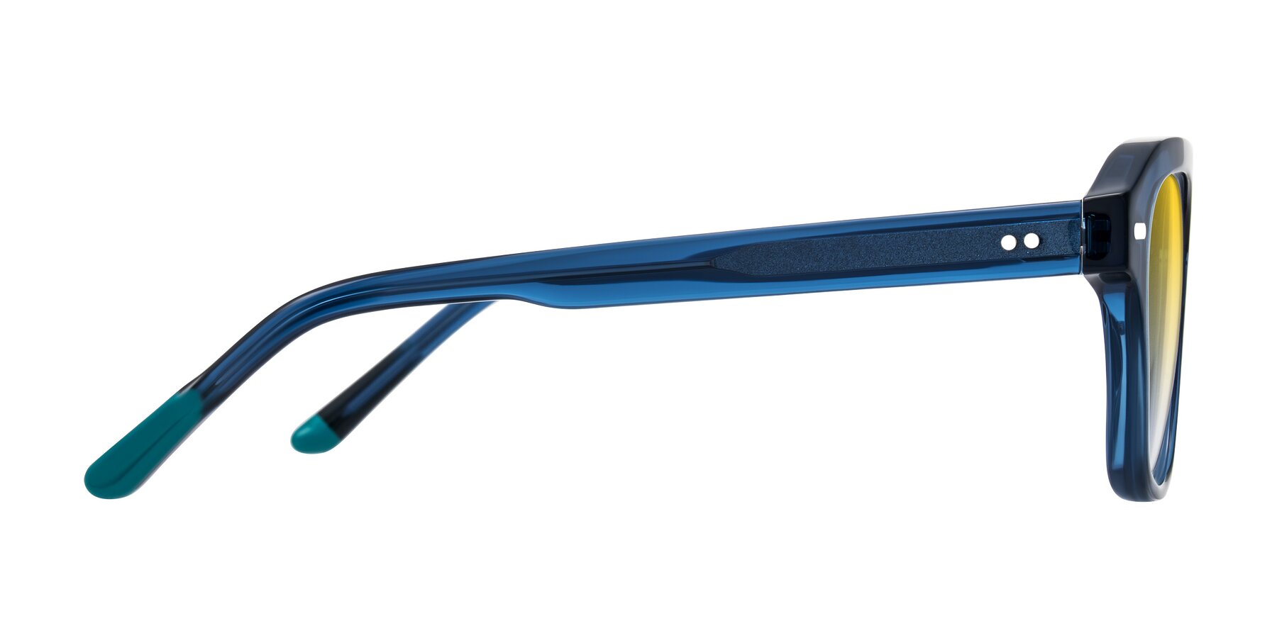 Side of Fortalux in Blue with Yellow Gradient Lenses