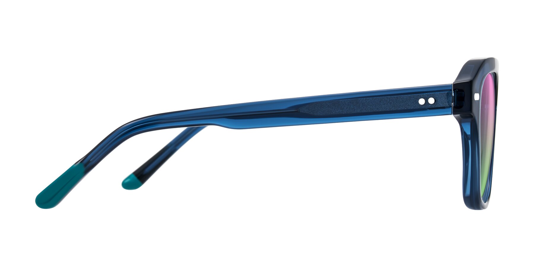 Side of Fortalux in Blue with Pink / Green Gradient Lenses