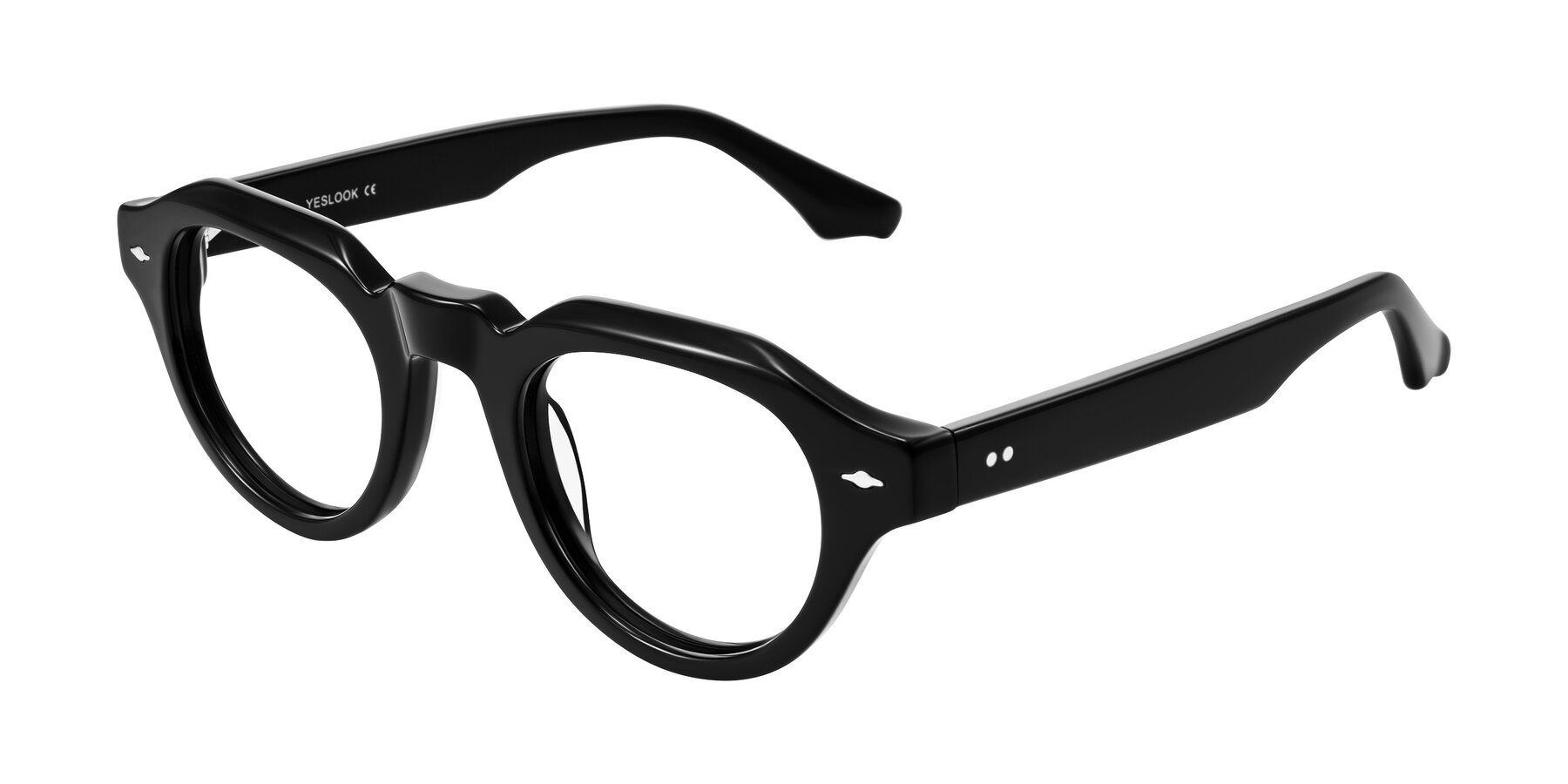 Angle of Ascend in Black with Clear Blue Light Blocking Lenses