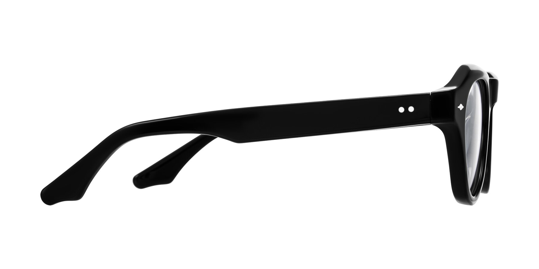 Side of Ascend in Black with Clear Blue Light Blocking Lenses