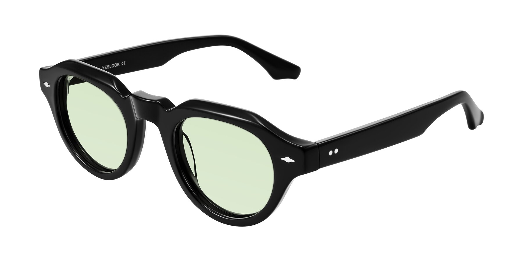 Angle of Ascend in Black with Light Green Tinted Lenses
