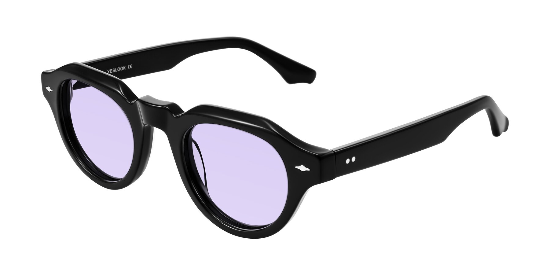 Angle of Ascend in Black with Light Purple Tinted Lenses