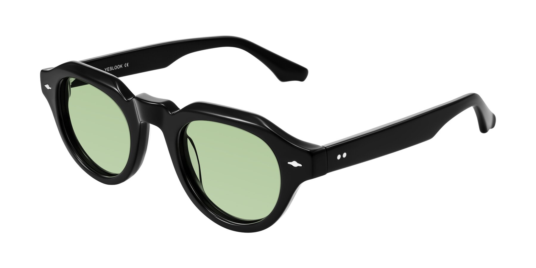 Angle of Ascend in Black with Medium Green Tinted Lenses