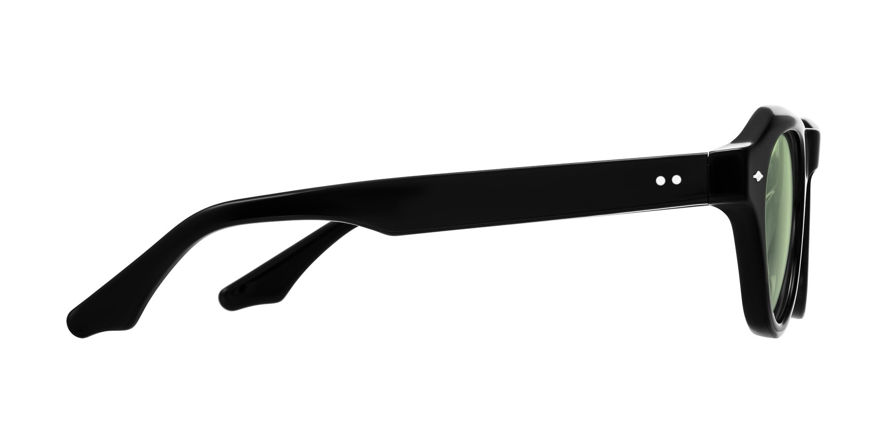 Side of Ascend in Black with Medium Green Tinted Lenses