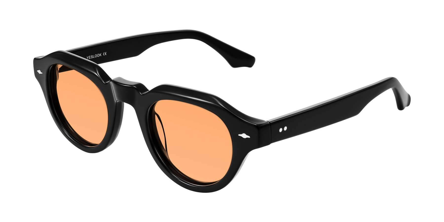 Angle of Ascend in Black with Medium Orange Tinted Lenses