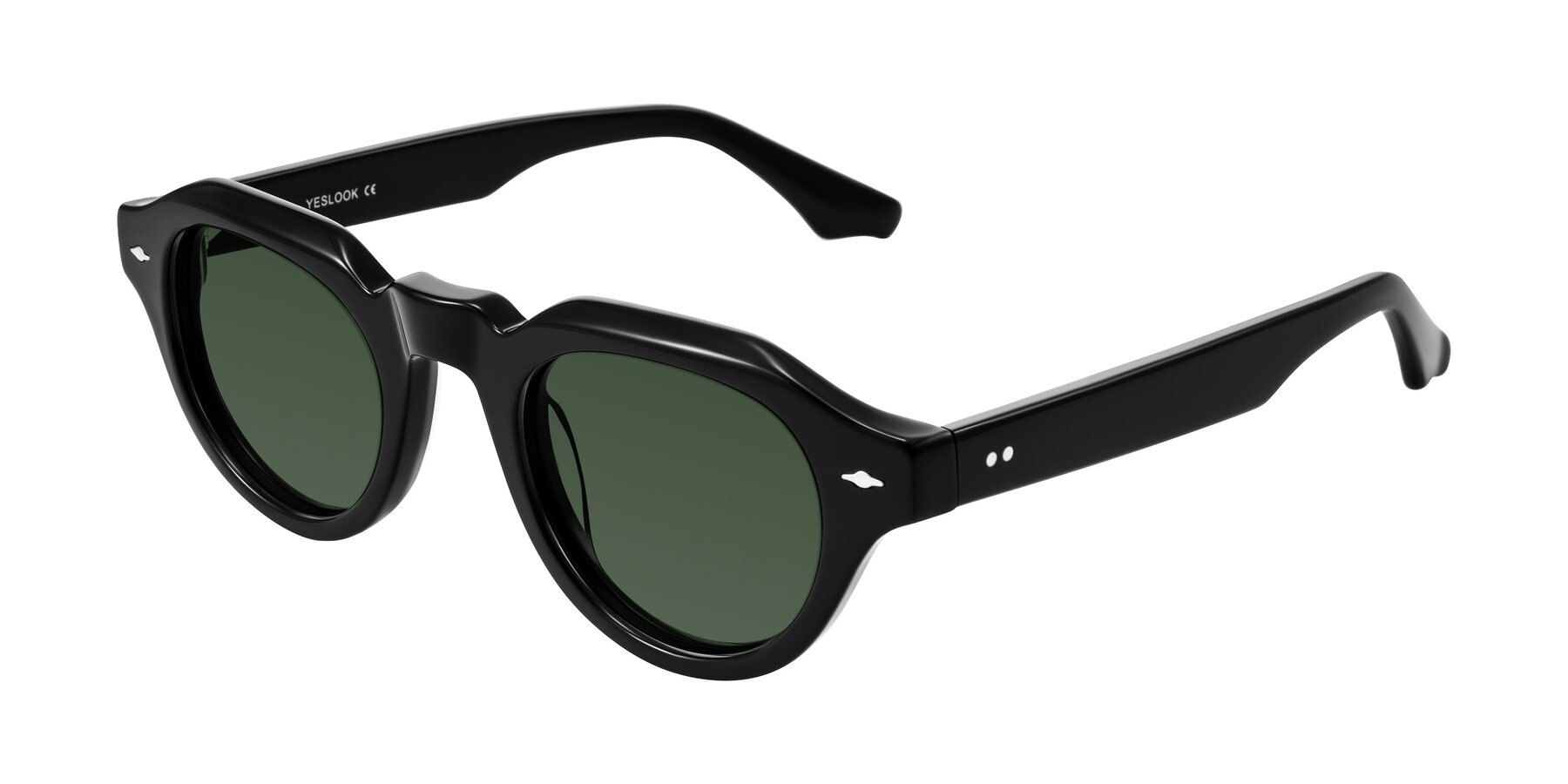 Angle of Ascend in Black with Green Tinted Lenses