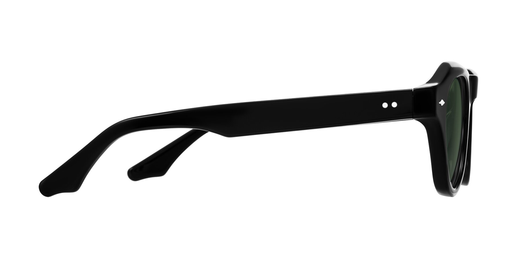 Side of Ascend in Black with Green Tinted Lenses