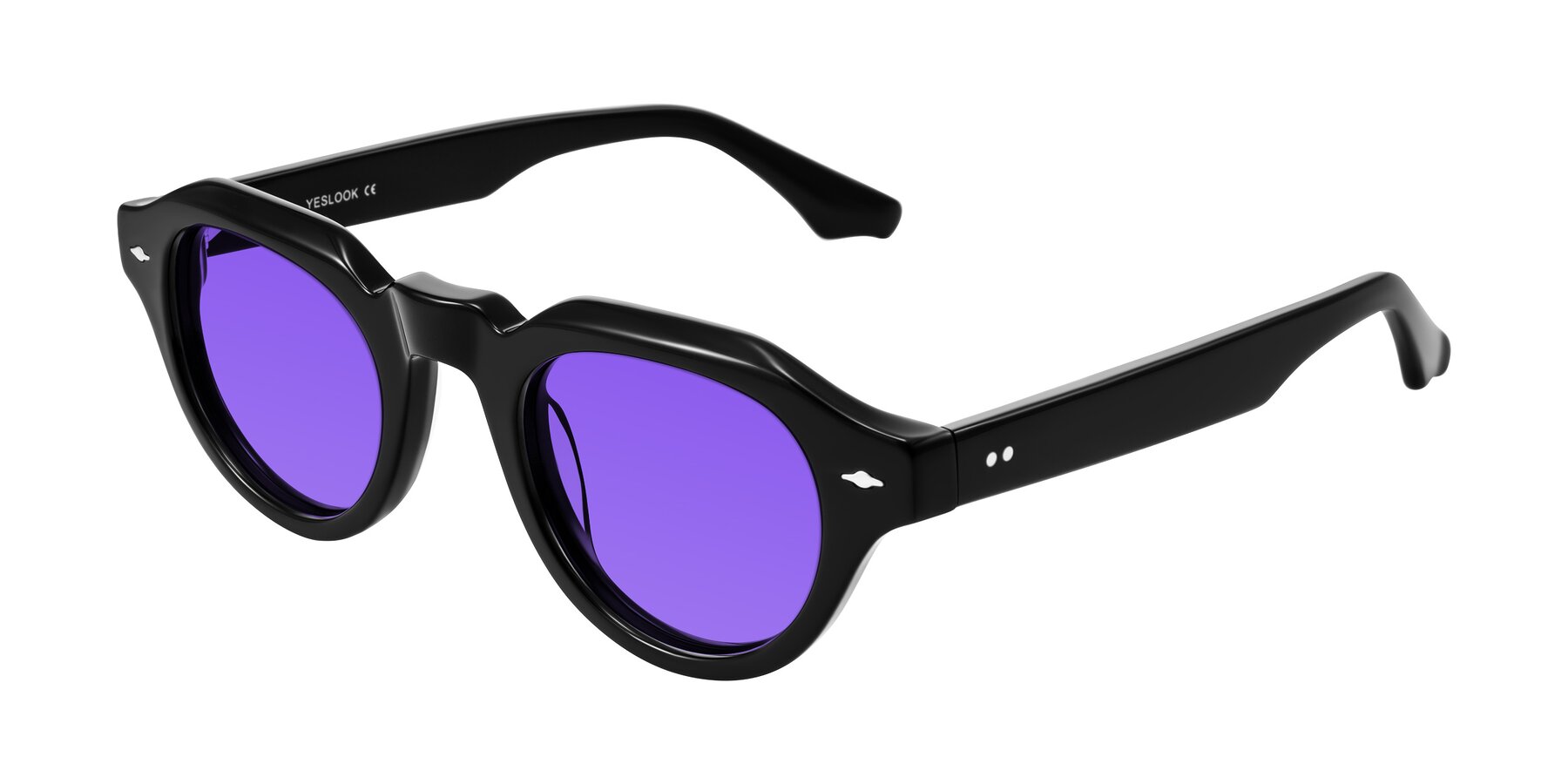 Angle of Ascend in Black with Purple Tinted Lenses