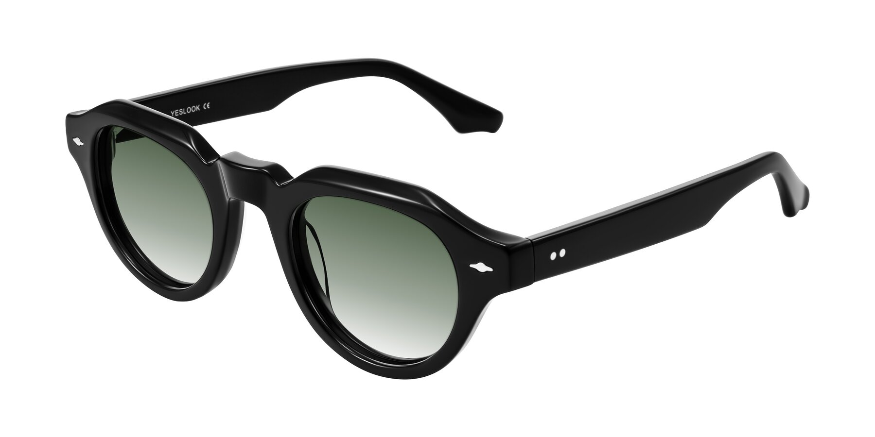 Angle of Ascend in Black with Green Gradient Lenses